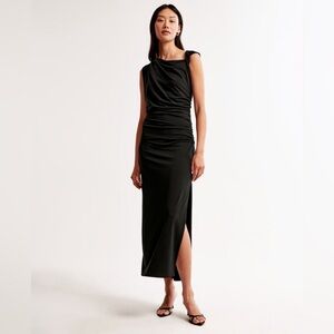 NWT Abercrombie Asymmetrical Draped Maxi Dress - Small Petite